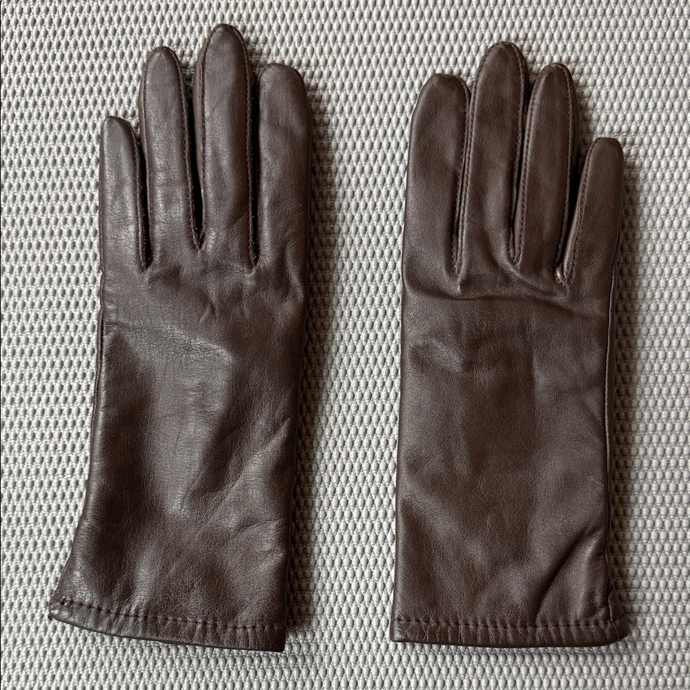 Townes Brown Leather Gloves for Women sz 6.5 Unworn